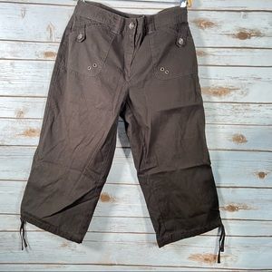 Vintage Reitman’s Petite Trendy Brown Capris Safari Style | Size 8 P